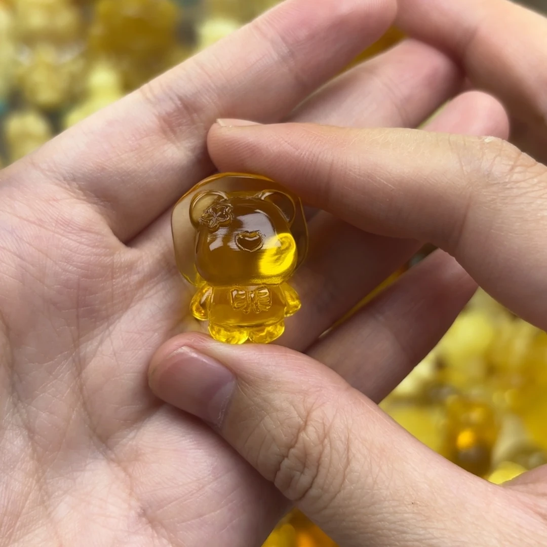 未镶嵌琥珀裸石琥珀吊坠打孔不退不换