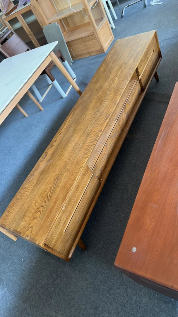 复古色2000*400*450全实木电视柜