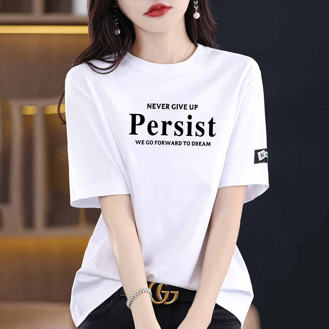 100%纯棉短袖t恤女夏季新款韩遮肚版显瘦宽松减龄时尚百搭上衣ins