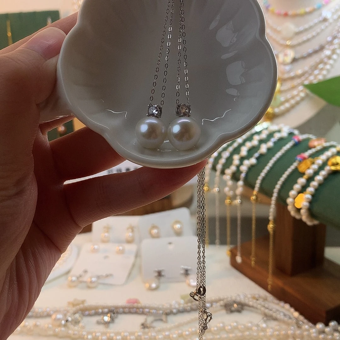 银S925镶嵌淡水珍珠王菲款项链