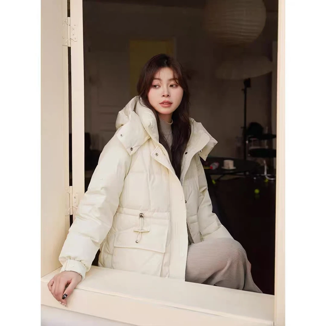 【小媛家女装】2024冬季女装一手长收腰石墨烯加厚款