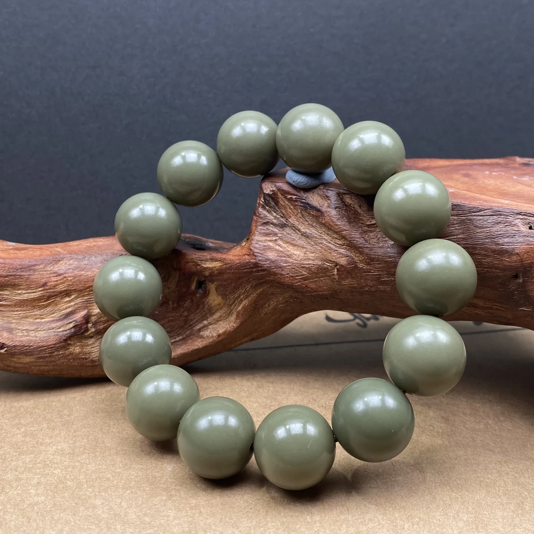 和田玉青玉手串卡16