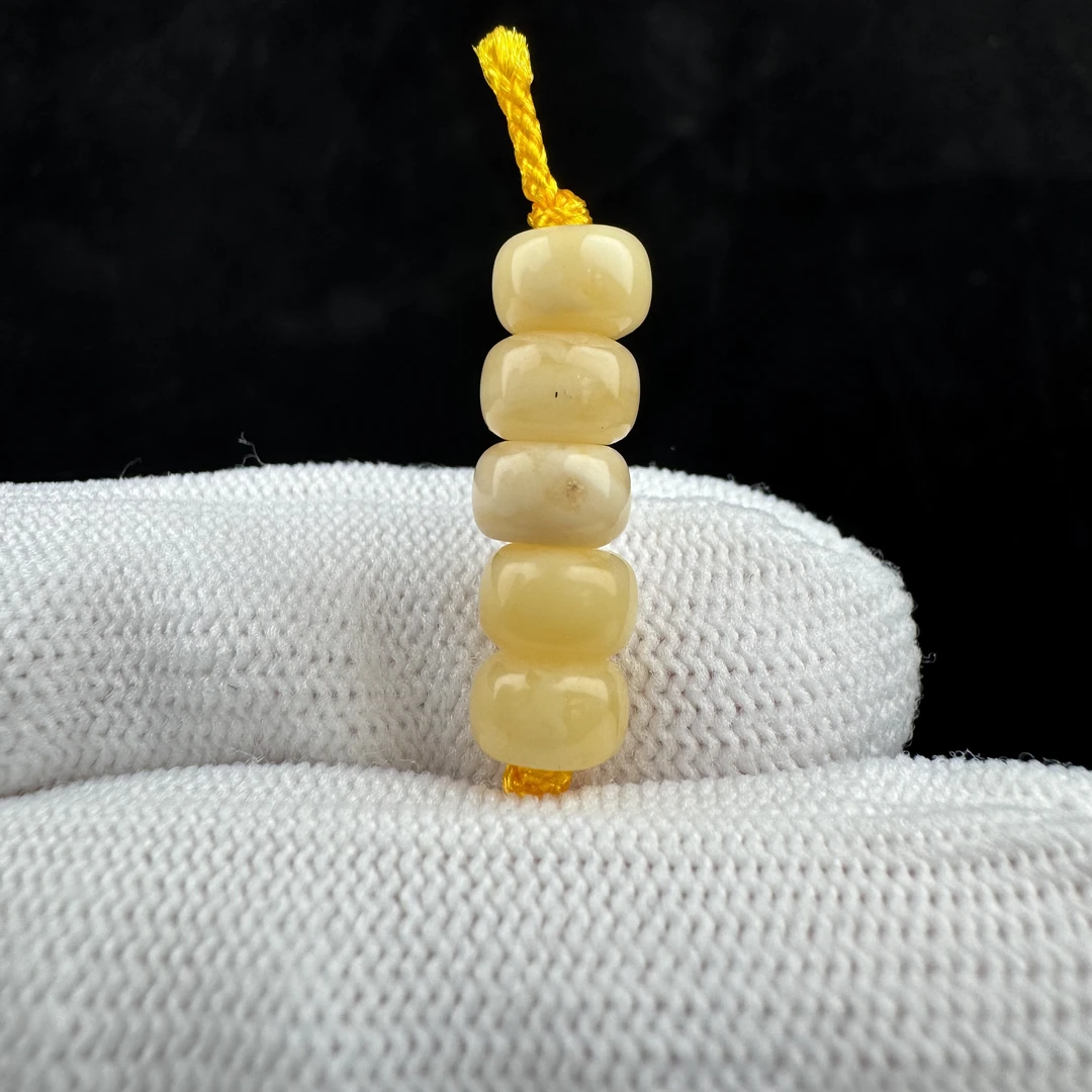 D1368天然蜜蜡 隔珠 6.8mm支持复检