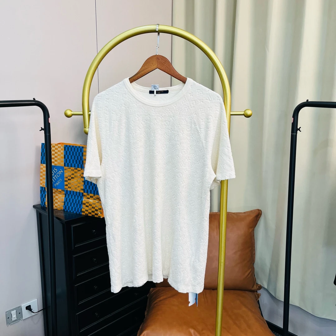 99新 LouisVuitton/路易威登 路白色满印毛巾短袖 xxl码 99新