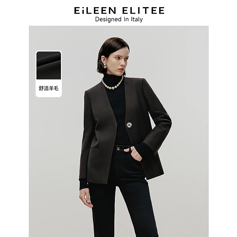 朗姿欧洲EiLEEN ELITEE时尚西装外套高级感复古新款西服