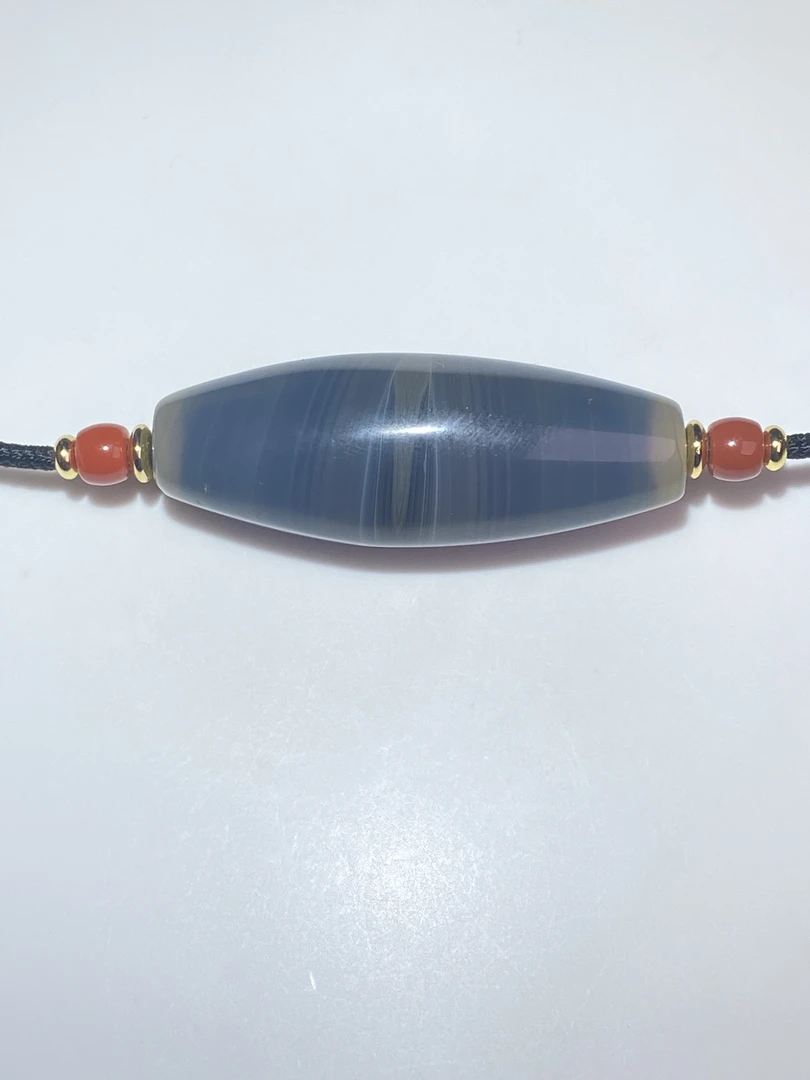 日月轩｜精品缠丝玛瑙桶珠锁骨链项链吊坠男女同款古朴大气