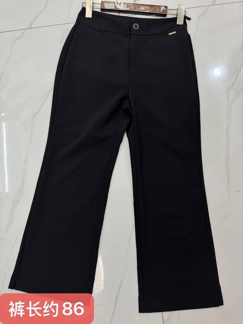 2358秋款九分西装筒喇裤