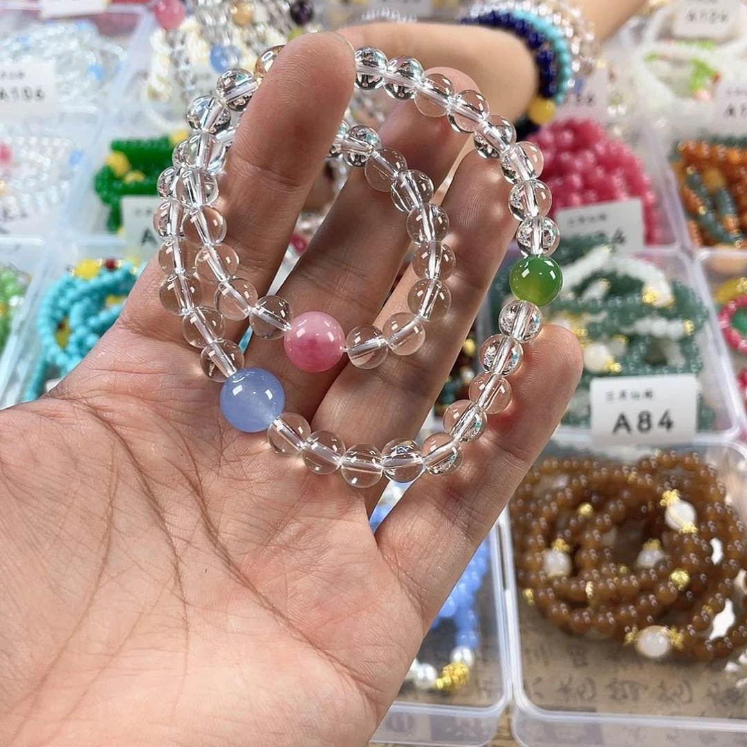 檀香木手串银S925镀金镶嵌