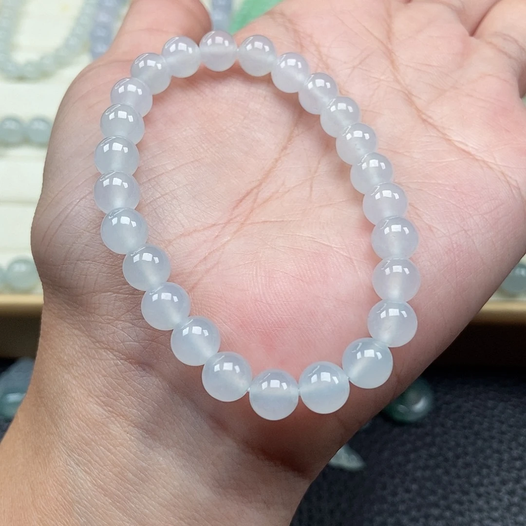 翡翠未镶嵌手链卡7.3