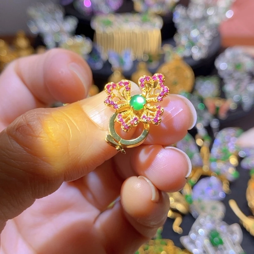 【闪购商品】银S925镶嵌挂件翡翠