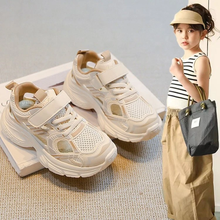 ABC儿童运动鞋2025夏季镂空网面女童凉鞋休闲中大童男童运动鞋潮