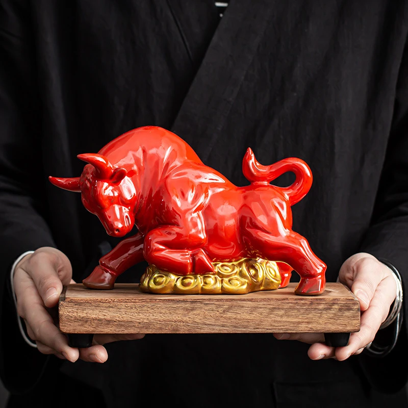 玄关处陶瓷定制摆件招财进宝办公室风水好运转运伴手礼品