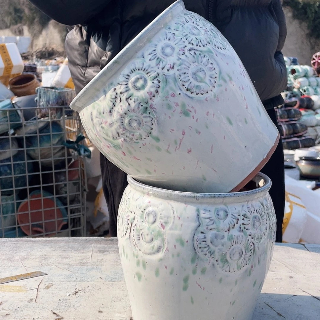 红陶王嫂花盆0213-515