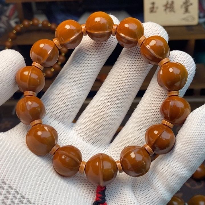 橄榄核手串/手链1.5正圆鲨鱼背
