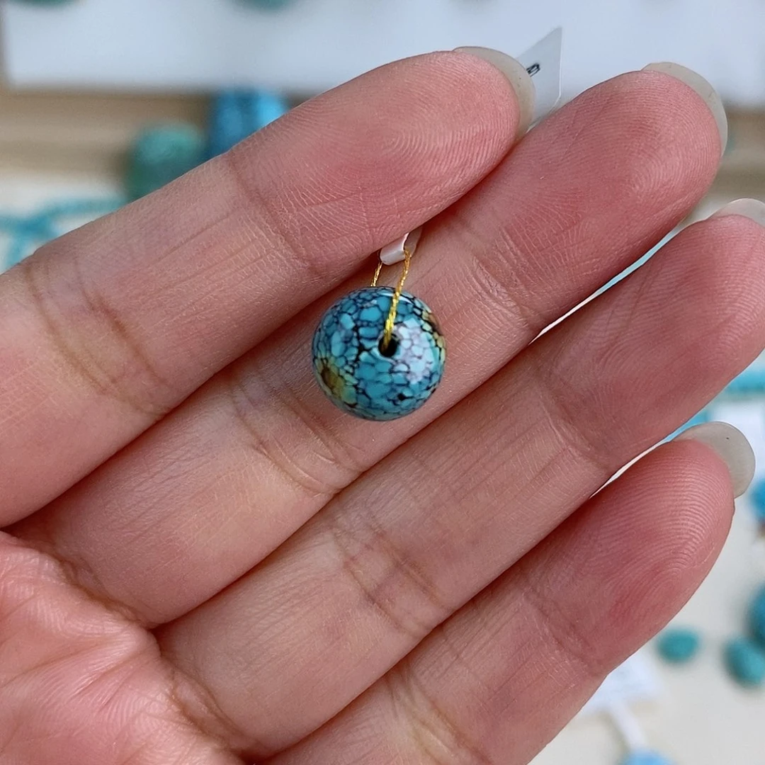 未镶嵌绿松石珠宝奇石9.6×7.2