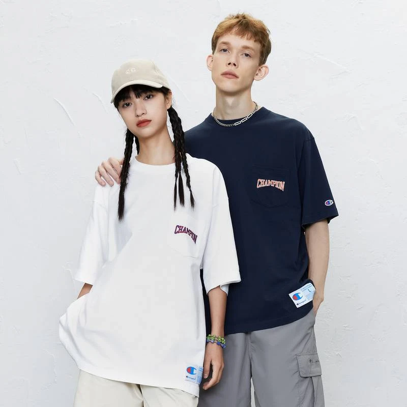 CHAMPION冠军口袋刺绣logo短袖T恤C3-V333-2