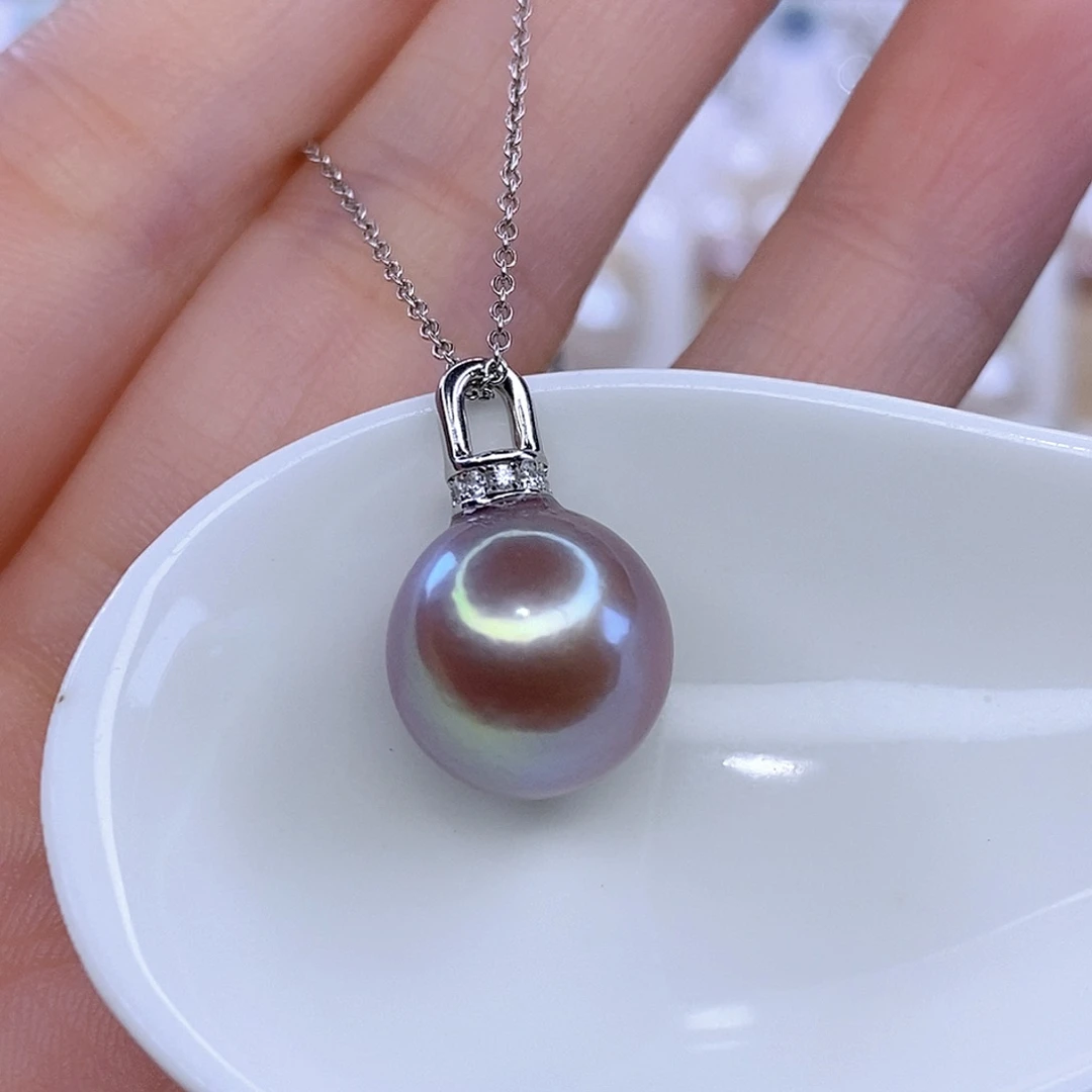 淡水珍珠银S925镶嵌颈饰