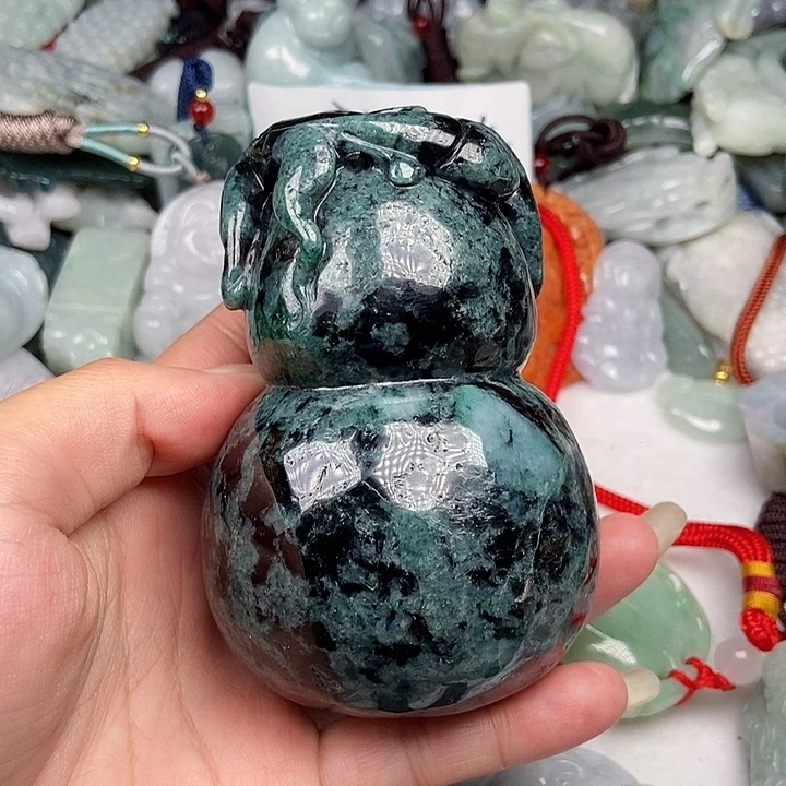 未镶嵌挂件翡翠铁**道葫芦