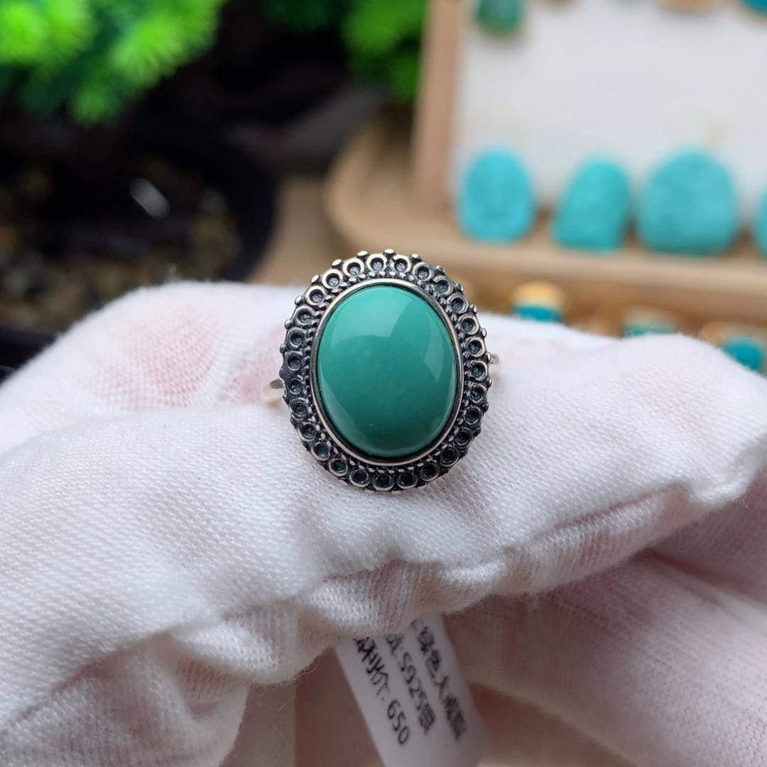 绿松石珠宝奇石银S925镶嵌