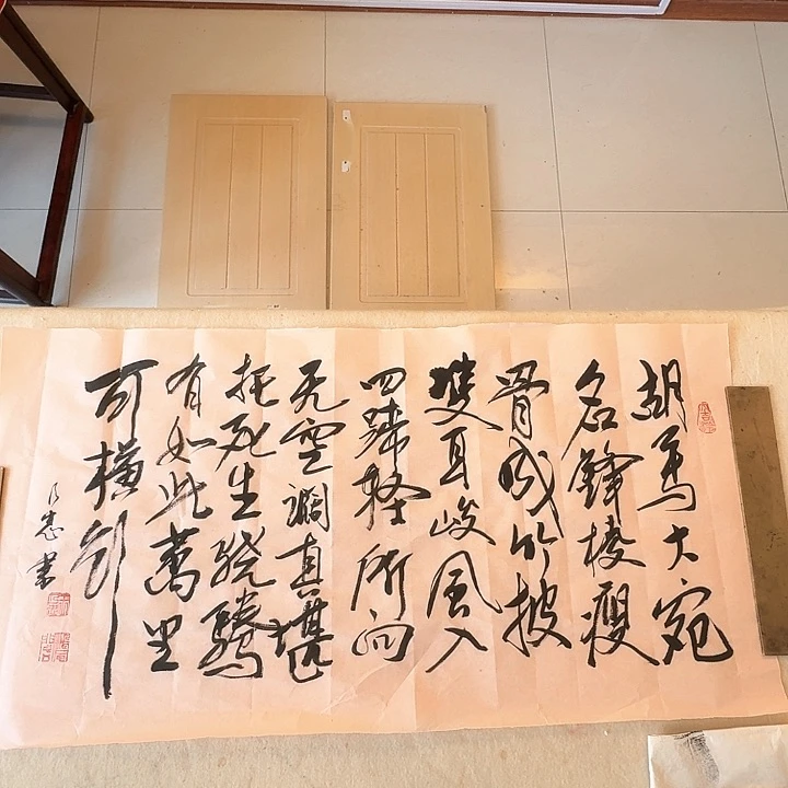 国画王乃忠老师书法作品胡马