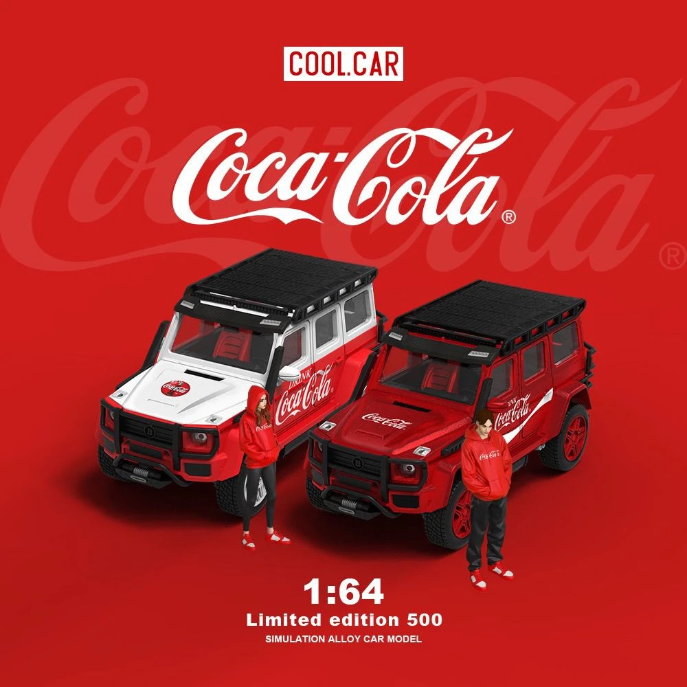 顺丰包邮Cool Car 1:64 奔驰巴博斯G550可口可乐涂装合金汽车模型