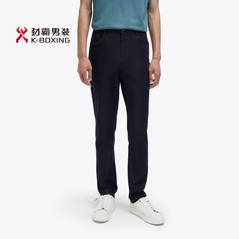 K-boxing/劲霸男装劲霸男装春夏舒适时尚棉感微弹牛仔裤┃BQRE2307