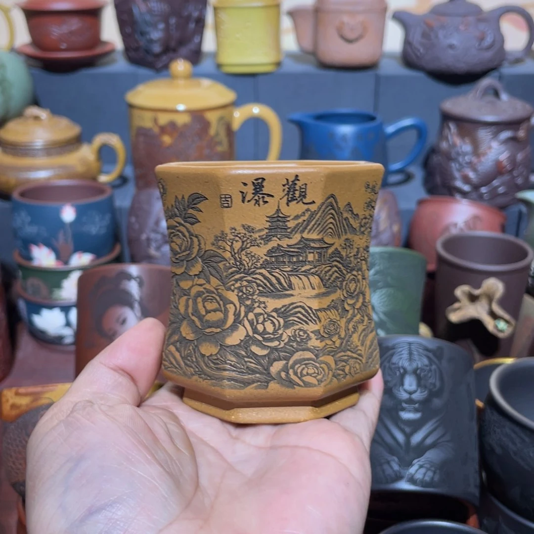 原矿紫砂手工主人杯