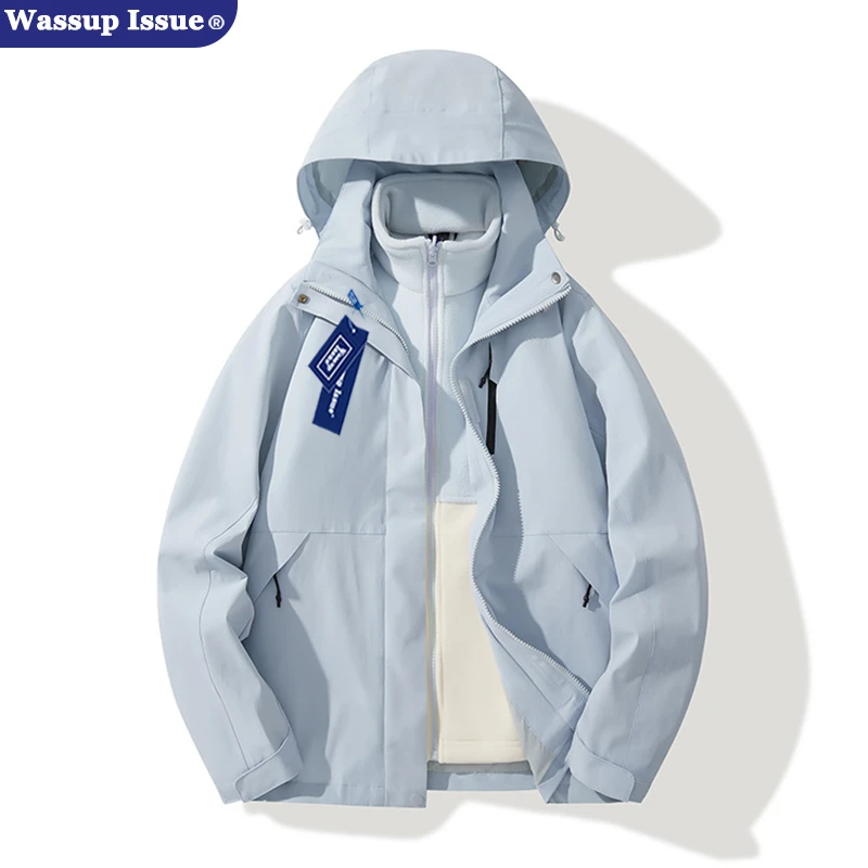 WASSUPISSUE山系机能冲锋衣男款工装外套美式户外连帽夹克潮服饰