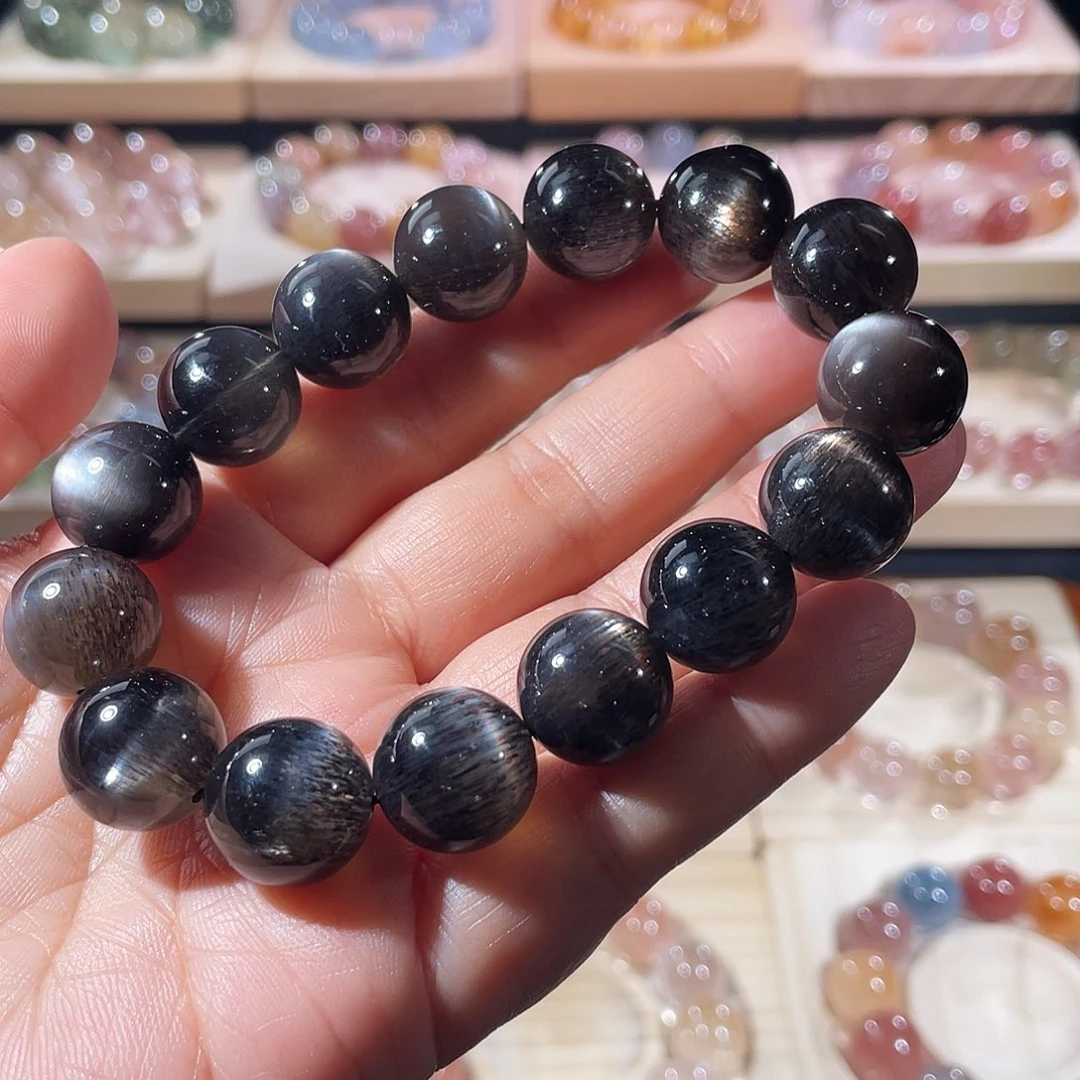 手链未镶嵌日光石黑骨干手链