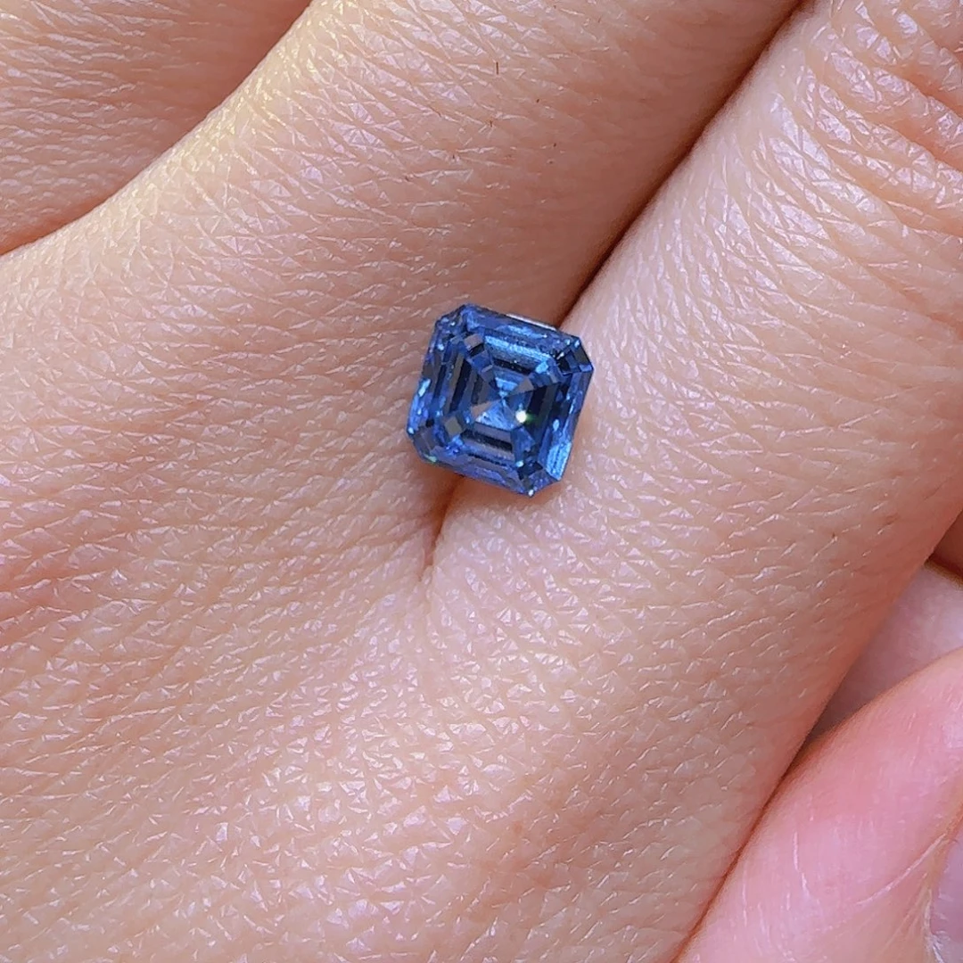 合成钻石裸石3.31ct阿斯切蓝钻