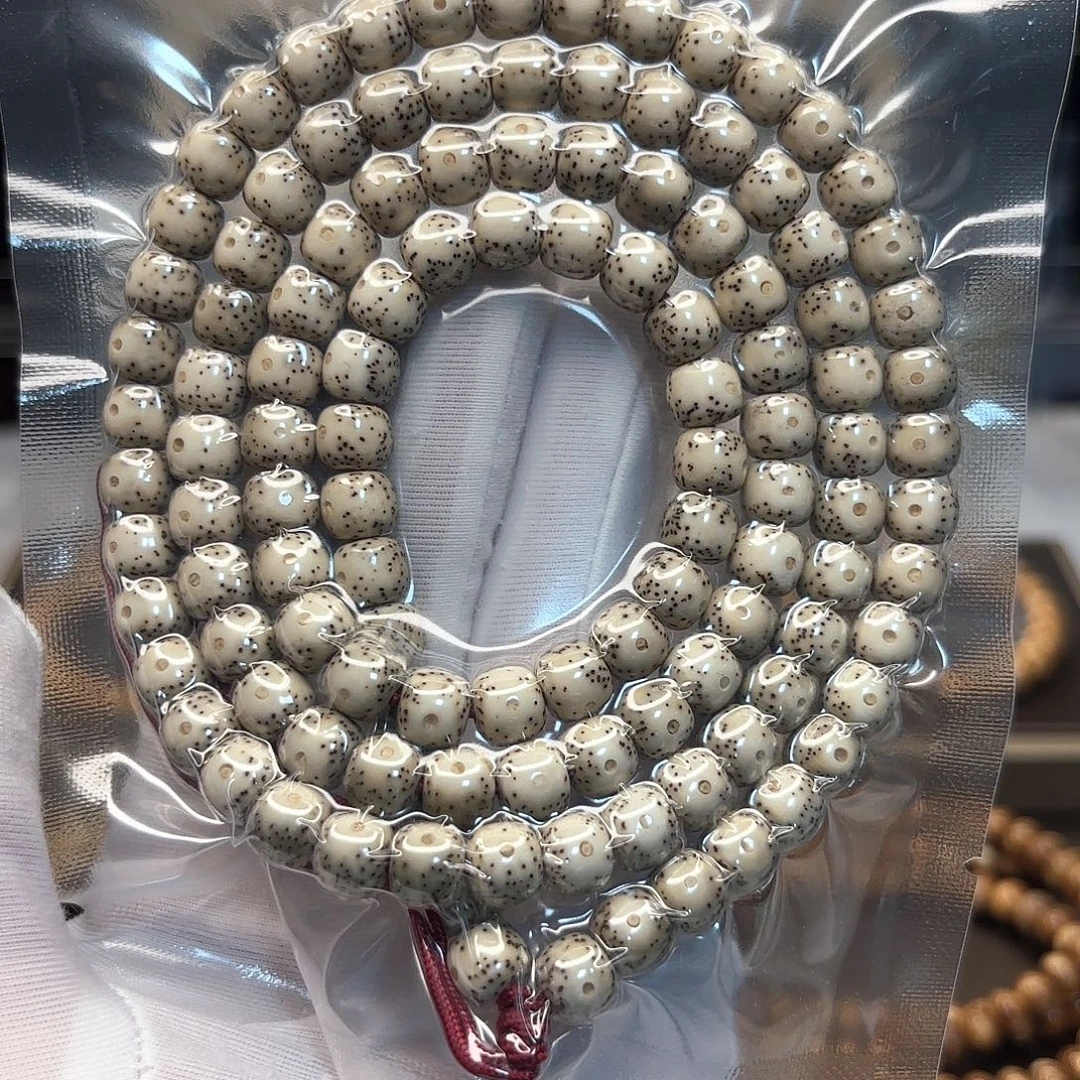 菩提福利石玉骨瓷白8*7正月留白星细