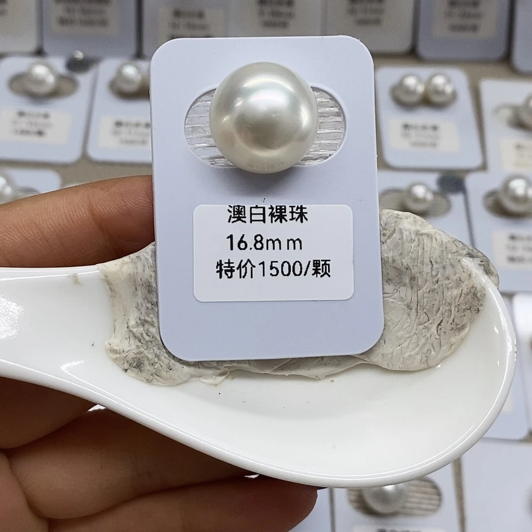未镶嵌澳白馒头16.8海水珍珠