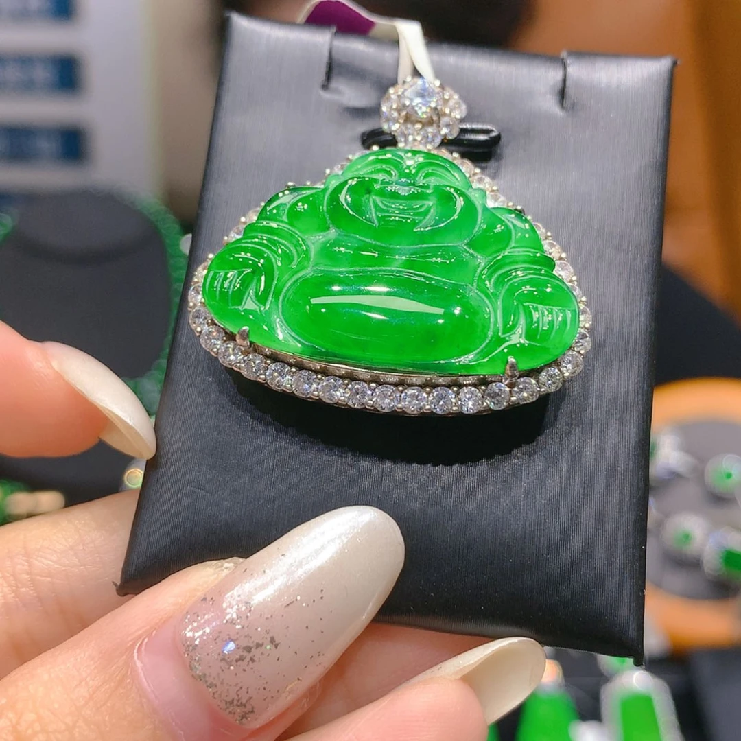 【闪购商品】颈饰银S925镶嵌翡翠4柒姐