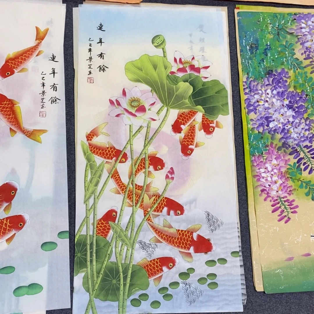 国画尺寸100✖️50三尺手绘工笔画
