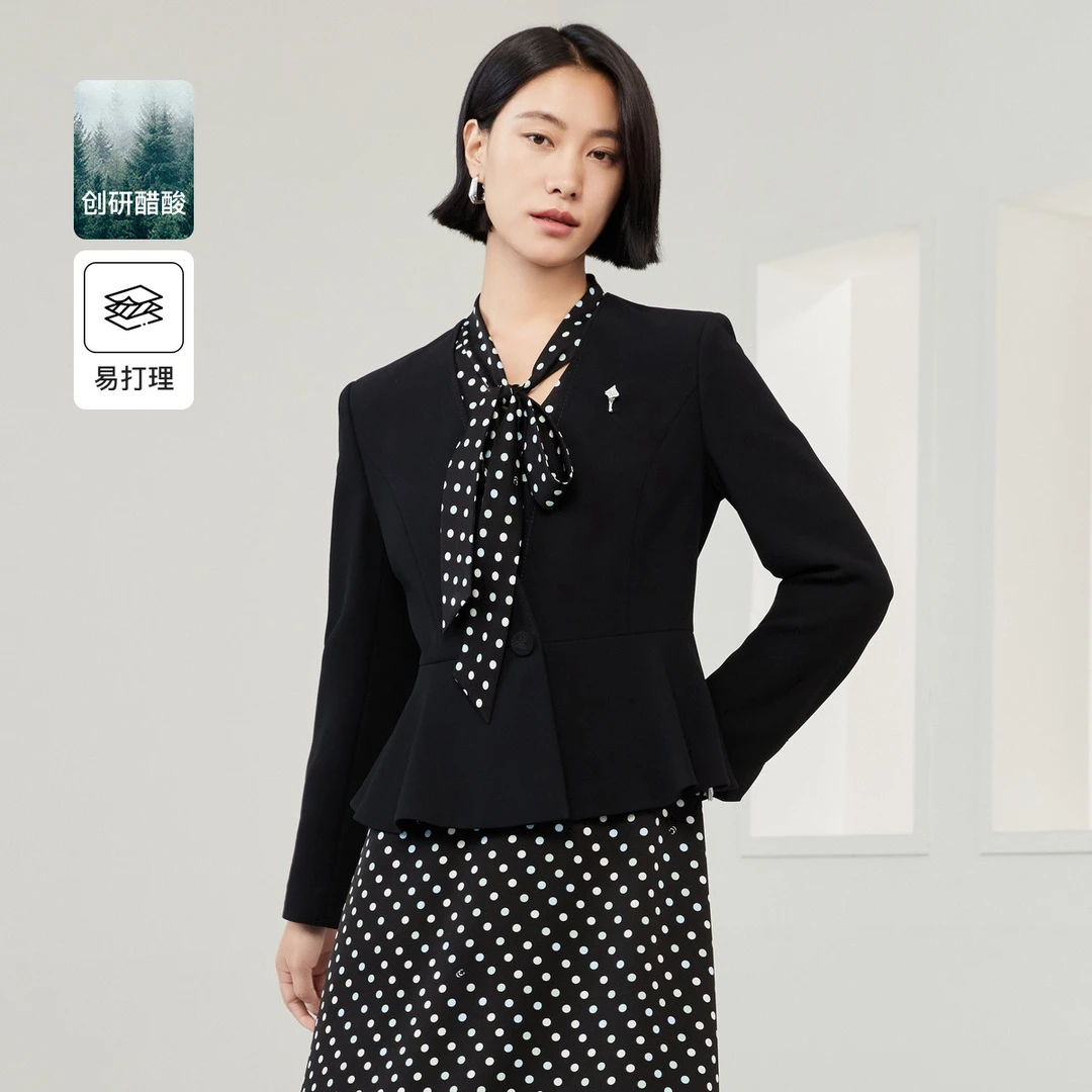 CADIDL【晨粉专享价】醋酸下摆智雅新款高级感西服外套女CA01398V1