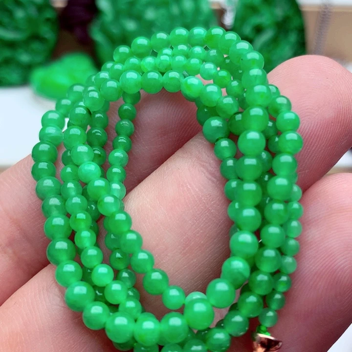 翡翠未镶嵌毛衣链