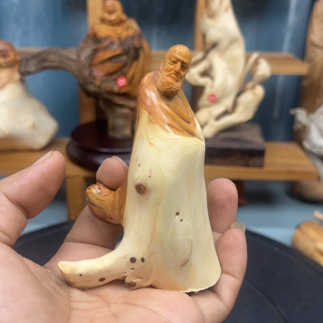 木余*峰崖柏木摆件手把件