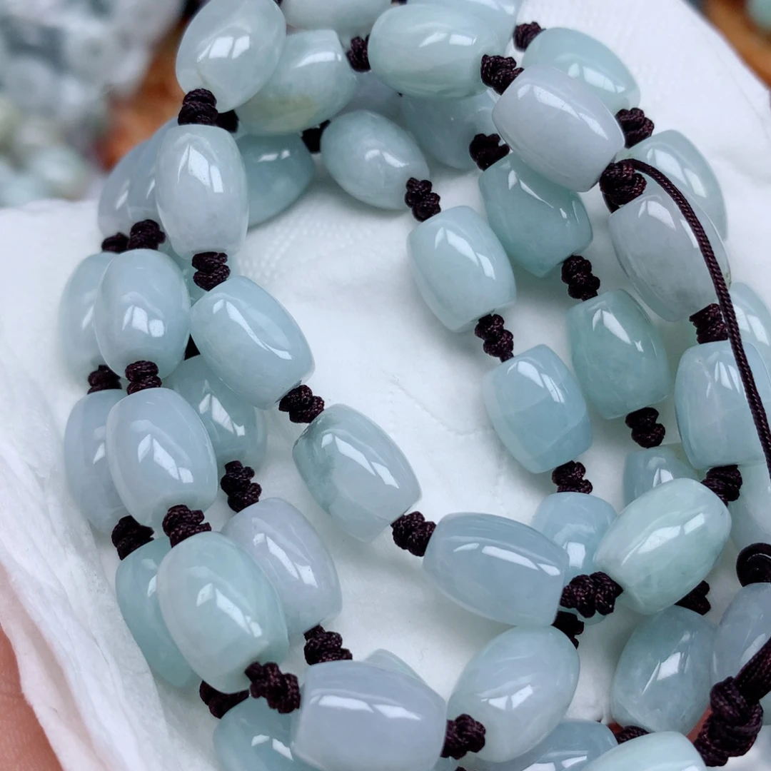 翡翠未镶嵌项链珠子珠