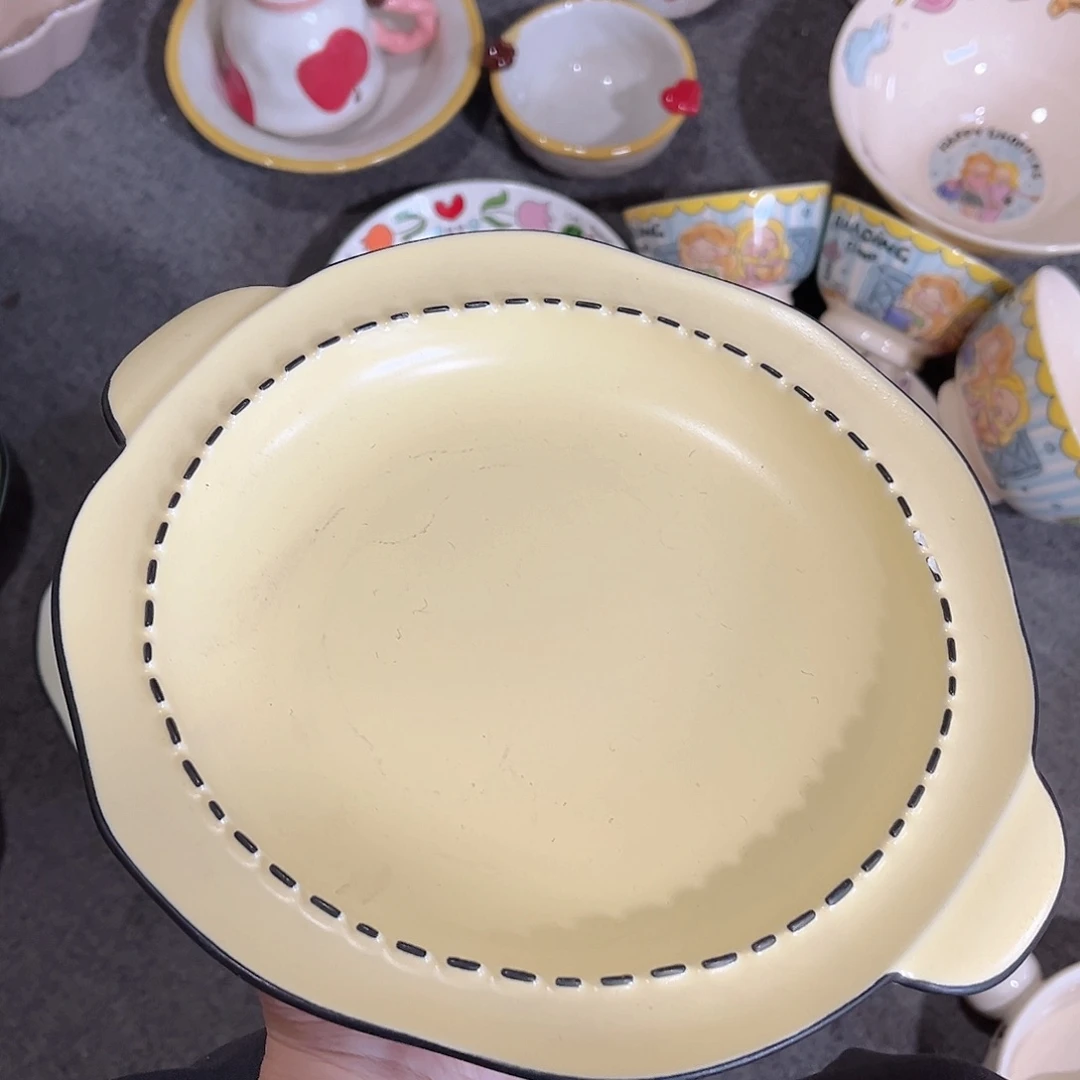 木兰溪陶瓷餐具双耳8寸
