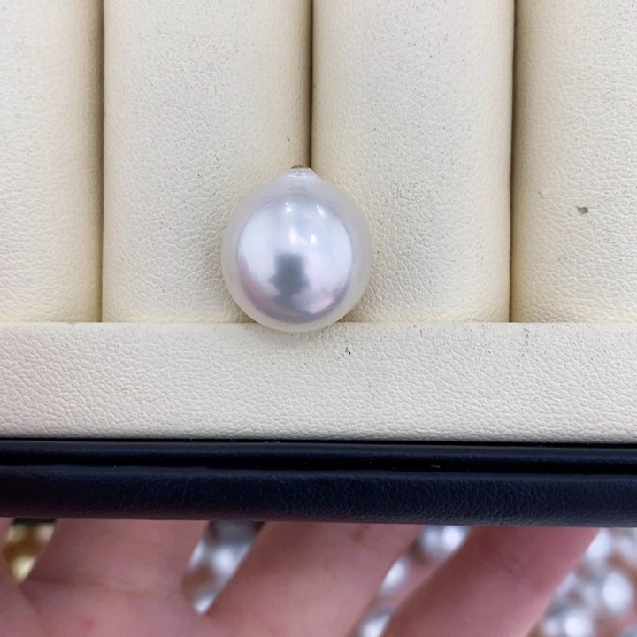 裸珠海水珍珠澳白巴洛克1颗13-14mm裸珠多样性不退换