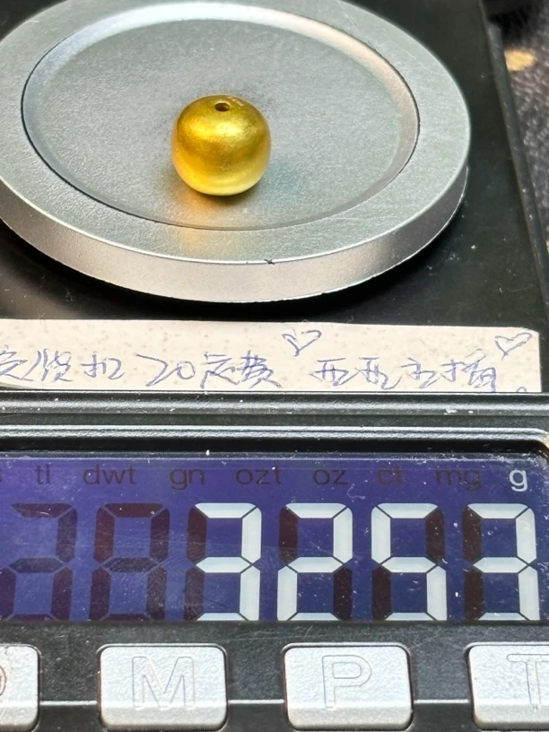 足金999卡10光珠