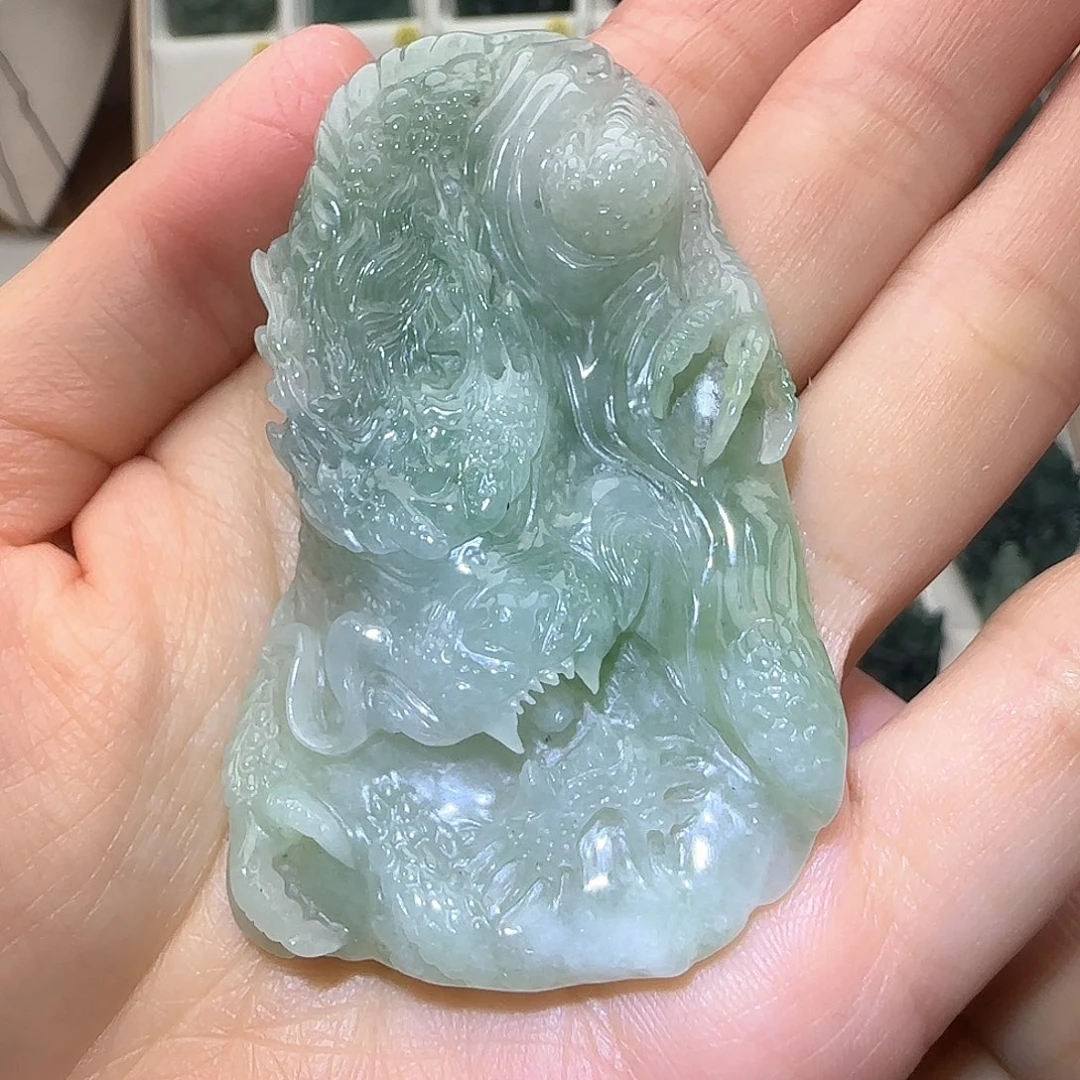 定制翡翠未镶嵌大威天龙翡翠定制
