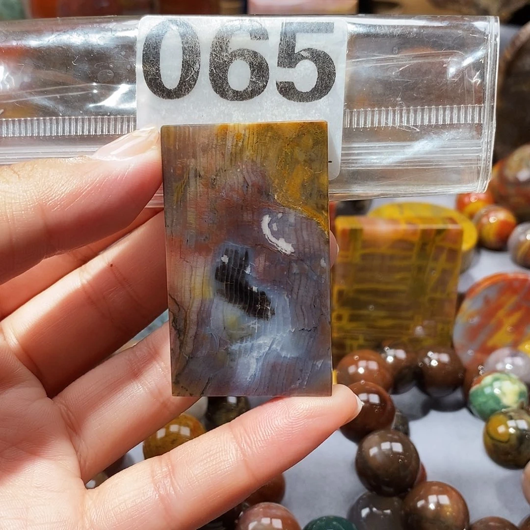 硅化玉天然北票硅化玉吊坠未镶嵌