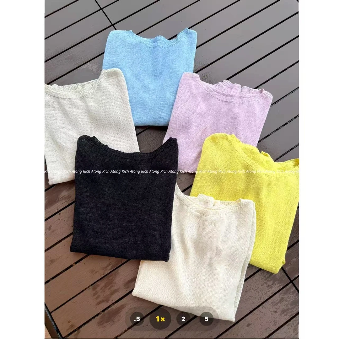 atong/阿彤-【鱼嘴和纸】-2025 横机编织进口纱线圆领针织 0607-13