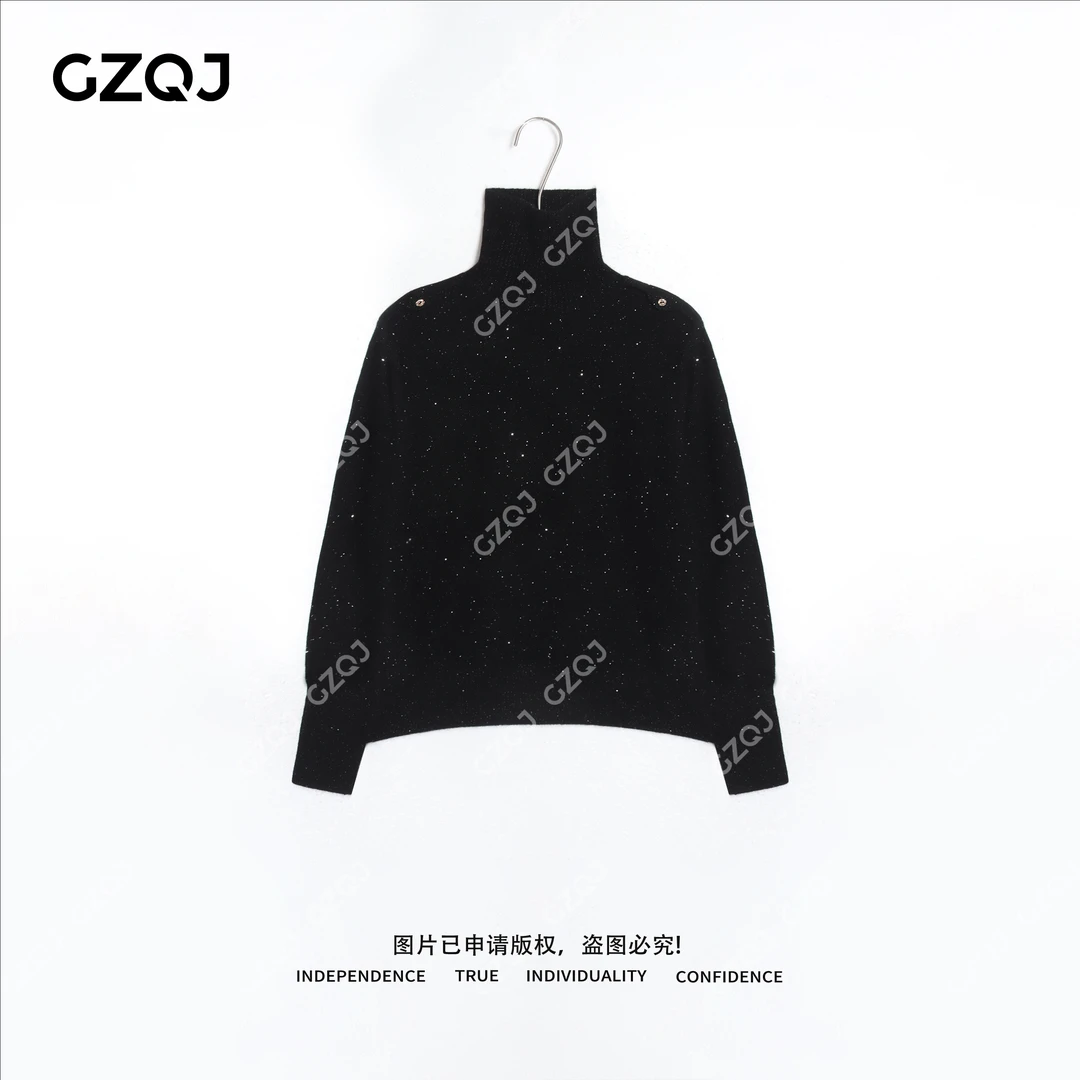 老琴私服【璀璨星河】绵羊毛山羊绒法式设计感闪闪针织衫毛衣96380