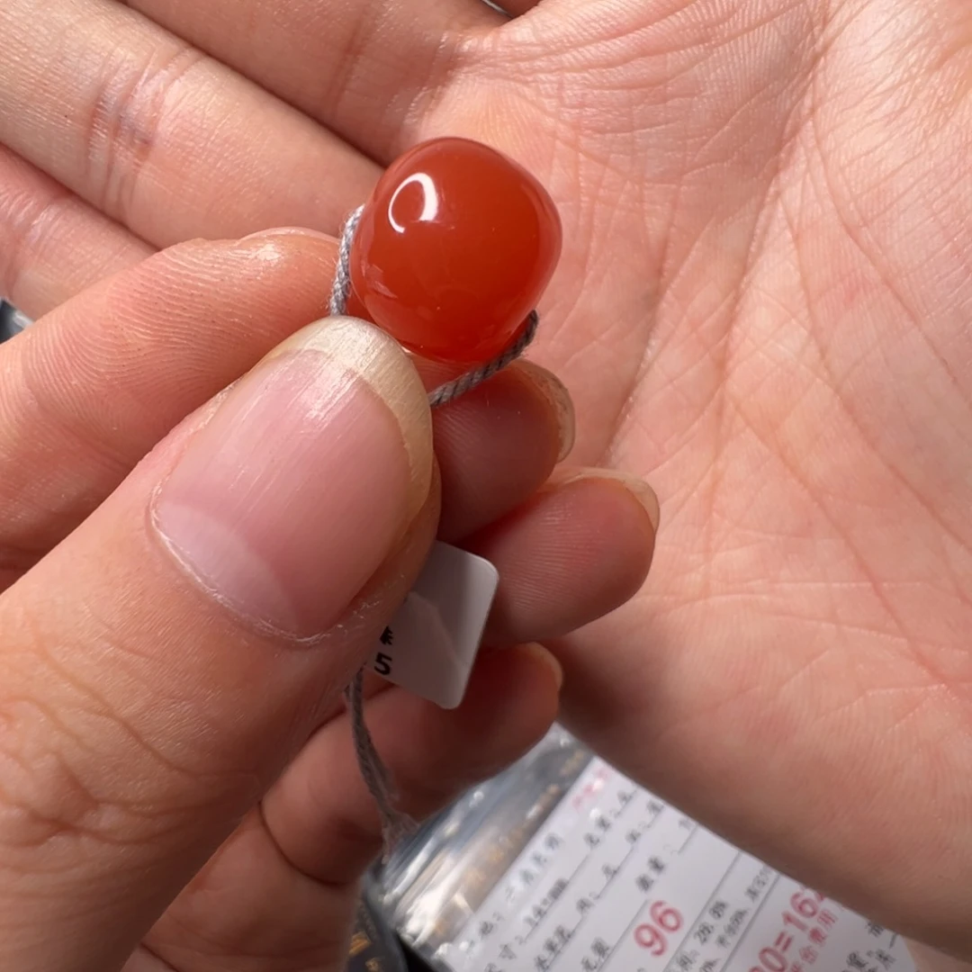 南红玛瑙柿子红单珠 A50号未镶嵌@*