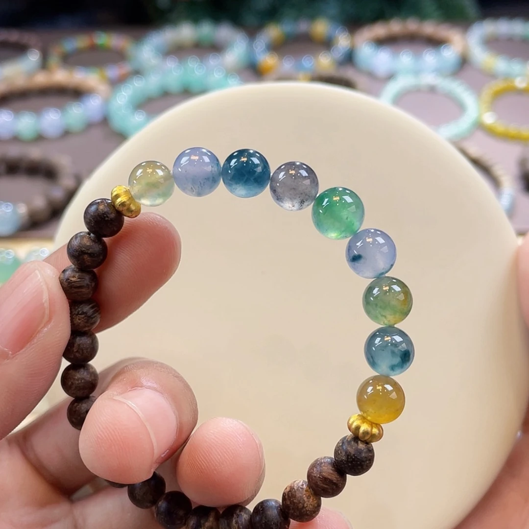 【闪购商品】未镶嵌手链翡翠高冰特色多宝