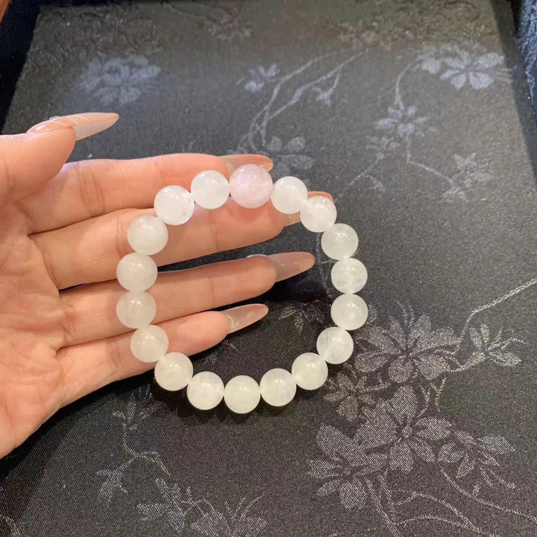 白幽灵墨 天然水晶手串