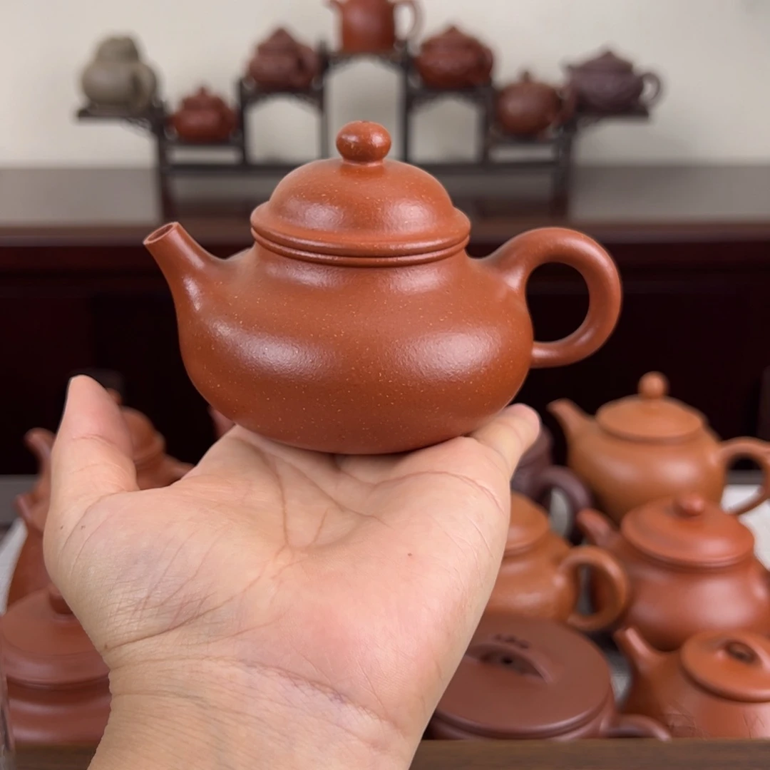 茶壶紫砂红降坡容天170cc