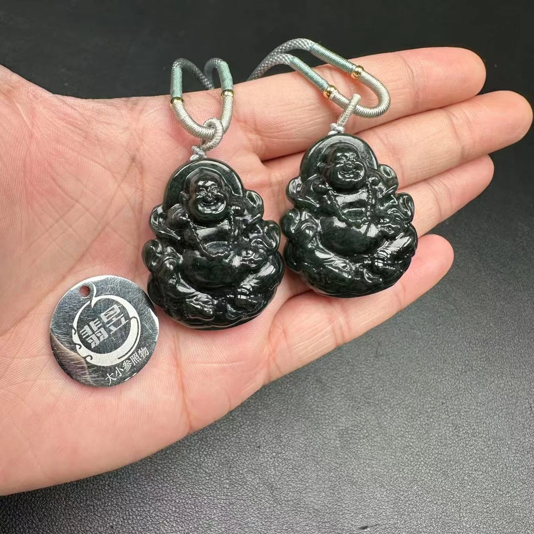 翡昱-SH48-14886-和田玉吊坠绑绳/约39*33*11+/-多样性发其一C